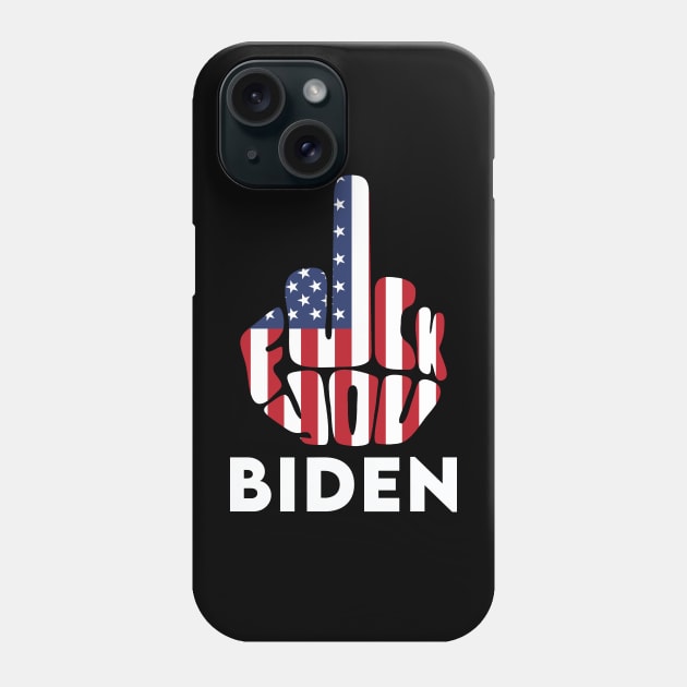 Fuck Biden  Middle Finger USA Flag Phone Case by SharleenV80