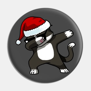 Cat Dabbing Frajola Santa Hat Pin