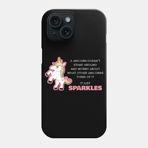 Unicorn Lover Gift Unicorns Just Sparkle Phone Case by TheTeeBee