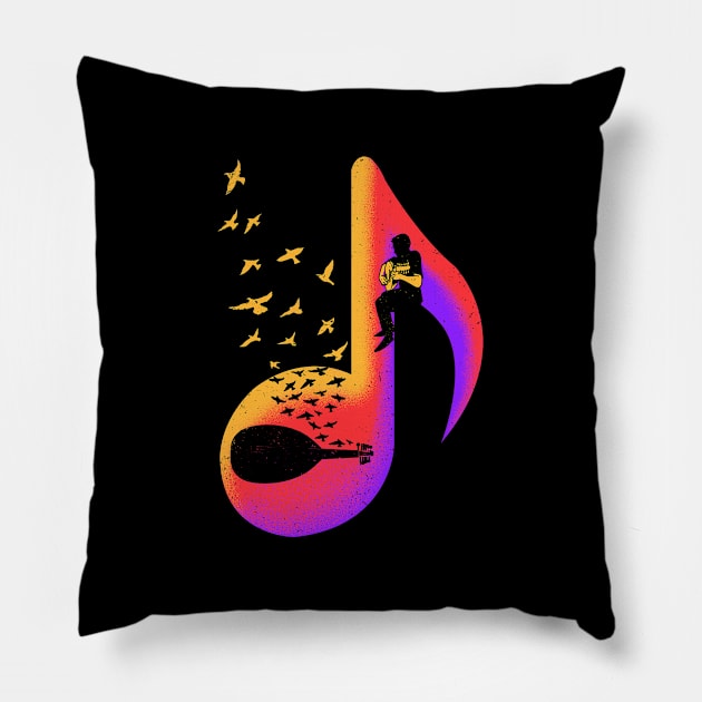 Oud Music Player Pillow by barmalisiRTB