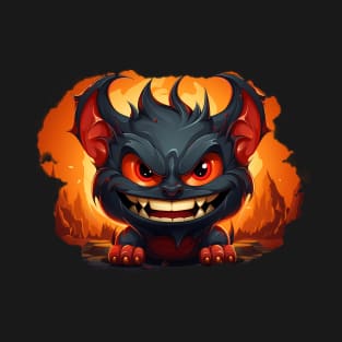 Cute Hellspawn - Comic-style Fiery Demon T-Shirt