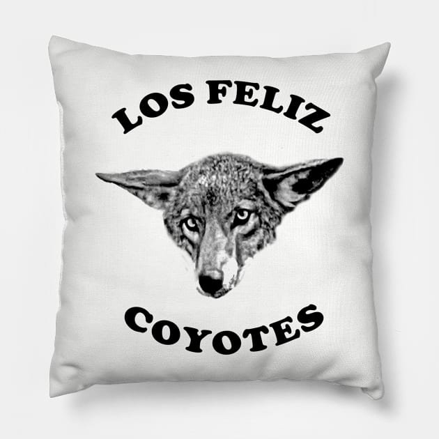 Los Feliz Coyotes Pillow by losfeliz