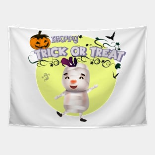 Cute cartoon Happy Halloween.Trick or Treat. Tapestry