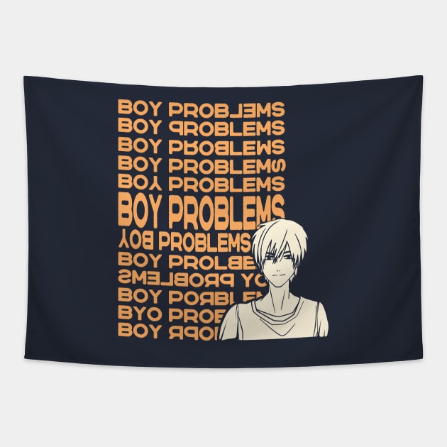 The Boy Guy Problem - Aesthetic Logo Design Tapestry by Al-loony