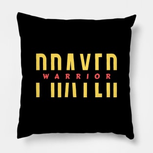 Prayer Warrior | Christian Typography Pillow