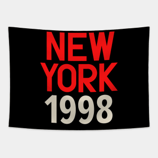 Iconic New York Birth Year Series: Timeless Typography - New York 1998 Tapestry