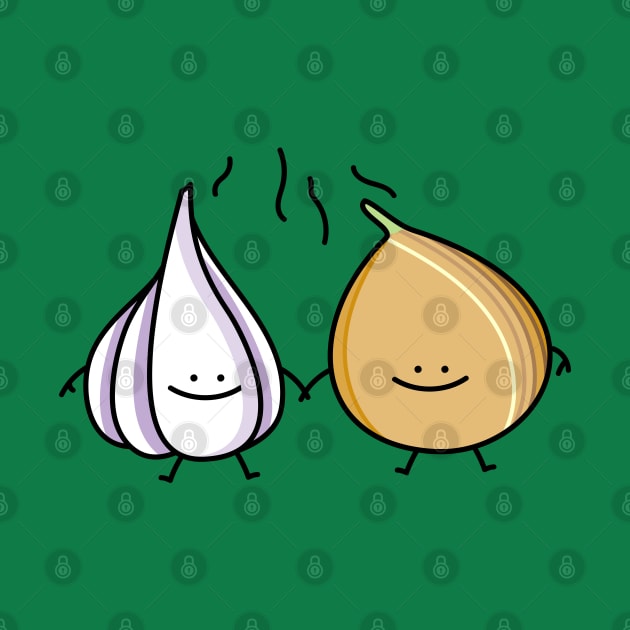 Onion and garlic pair by spontania