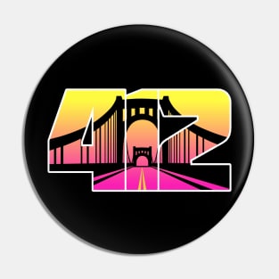 412 Bridge Sunset Pin