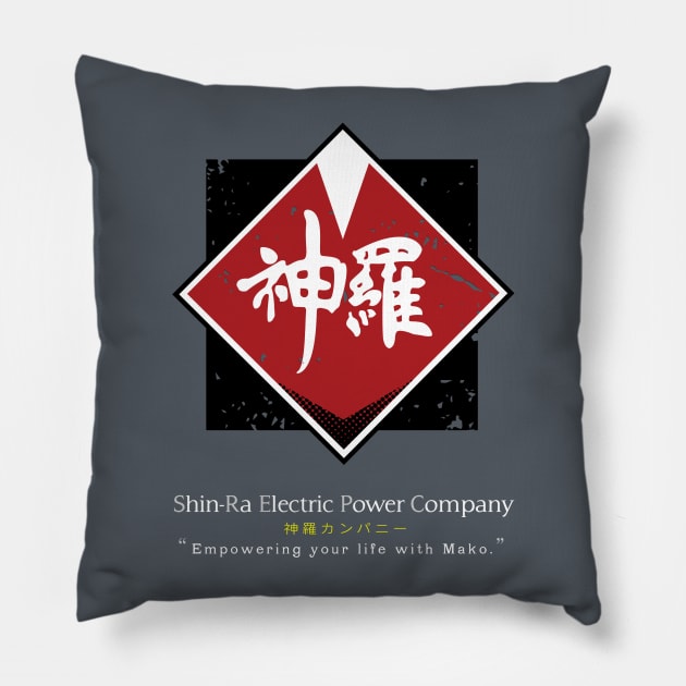 Shinra Electric Company Pillow by Ruwah