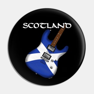 Scottish Flag Guitar Scotland Electric Guitarist Pin