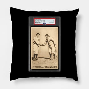 1910 PC796 Sepia Postcards -  TY COBB AND HONAS WAGNER Pillow