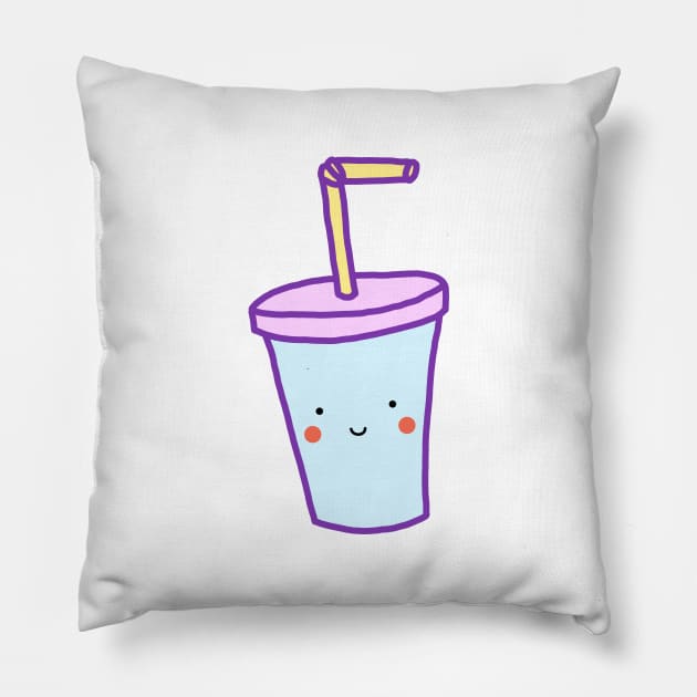 Kawaii Drink (Pastel) Pillow by designminds1