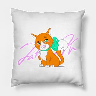 Orange Cat "Shanel" Pillow