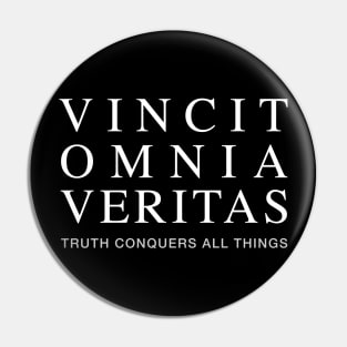 Latin Inspirational Quote: Vincit Omnia Veritas (Truth Conquers All Things) Pin