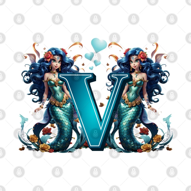 Mermaid Alphabet The Letter V by MGRCLimon