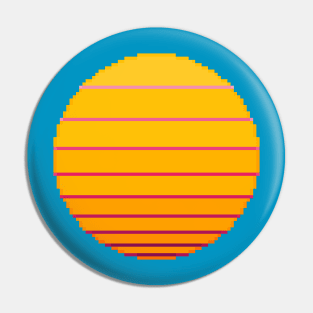 Vapor Wave Sun Pin