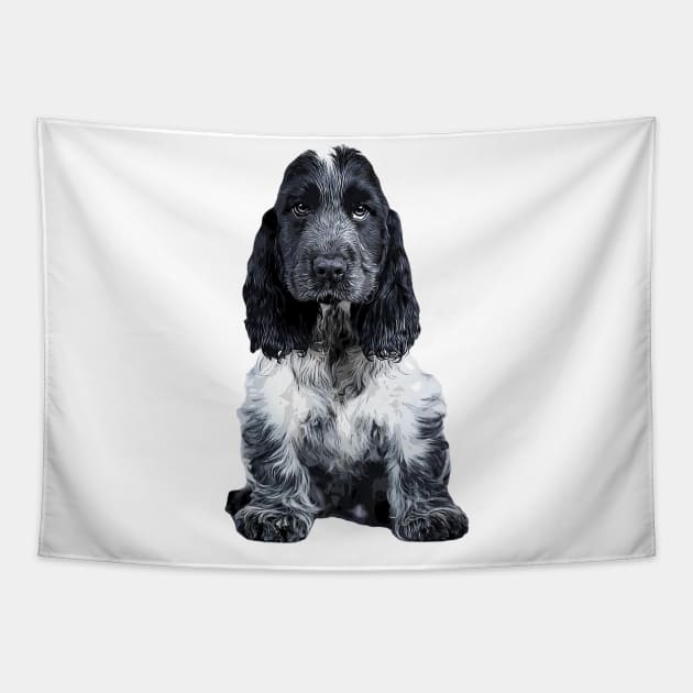 English Cocker Spaniel Blue Roan Tapestry by Elarex