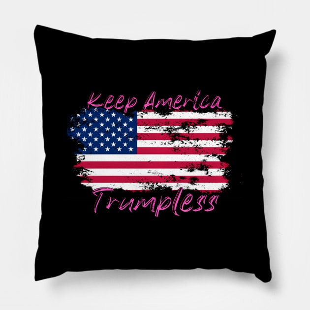 Keep America Trumpless ny -Trump Pillow by lam-san-dan