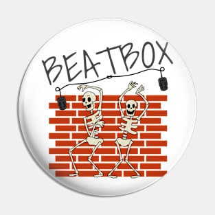 Beatbox Skeleton Pin