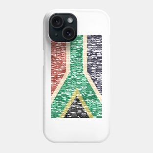 South Africa national anthem flag - Nkosi Sikelel' iAfrika Phone Case