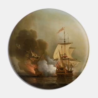 Wager's Action off Cartagena by Samuel Scott Pin