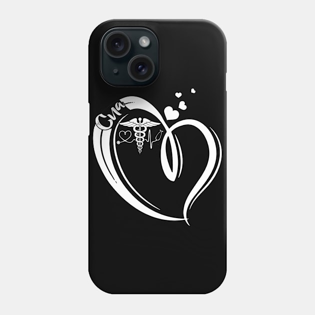 Heart CNA Nurse Phone Case by cualumpane