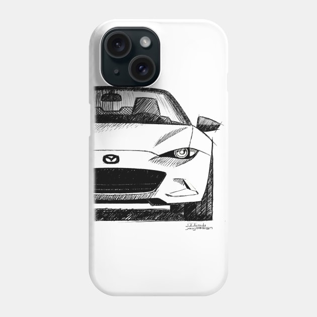 My drawing of the Japanese roadster car ND Phone Case by jaagdesign