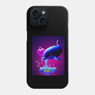 whale you be mine Phone Case