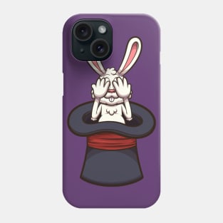 Hiding White Bunny In Magician Hat Phone Case