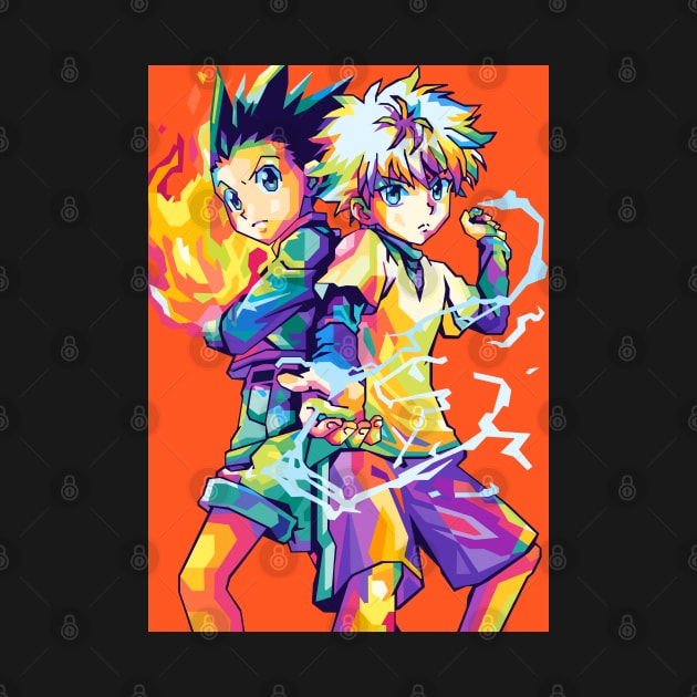 Gon And Killua Pop Art by Zet Art