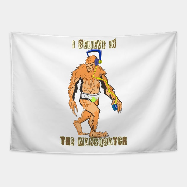 Mansquatch Tapestry by 9teen