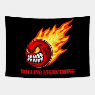 Angry bowling ball Tapestry