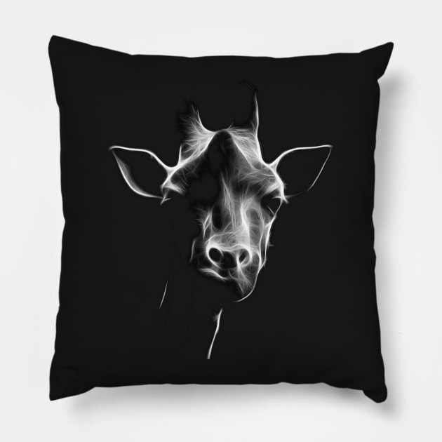 giraffe, black shirt Pillow by hottehue