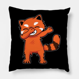 dabbing red panda Pillow