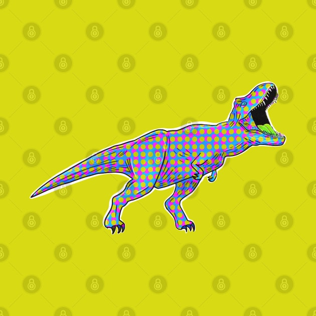 Dino 80s retro (on yellow background) by Meakm