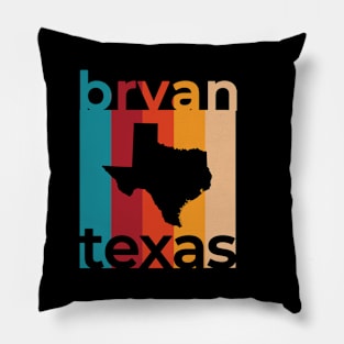 Bryan Texas Retro Pillow