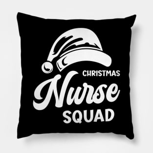 Christmas Nurse Squad White Santa Hat Pillow