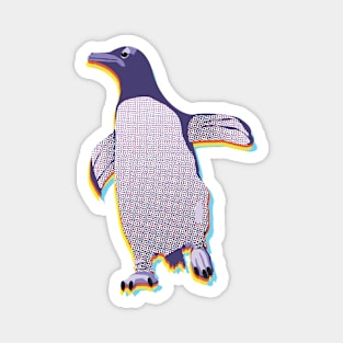 Penguin Printing Error- Purple Magnet