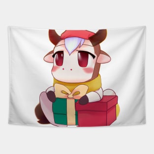 Cute Ox Drawing Tapestry