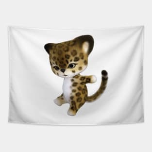 adorable happy cute furry Jaguar Tapestry