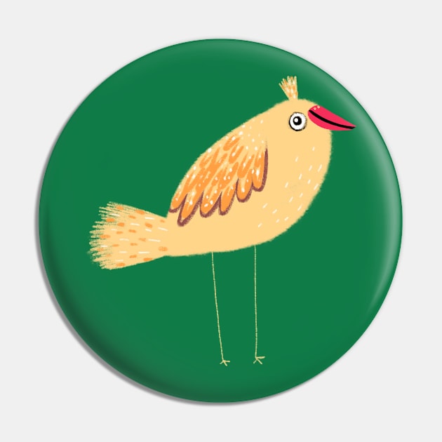 Yellow Bird Pin by Sophie Corrigan