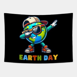 Earth Day 2024 Funny Earth Day Kids Toddler Girls Boys Dab Tapestry