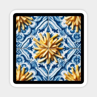 Delft Tile With Fast Food No.5 Magnet