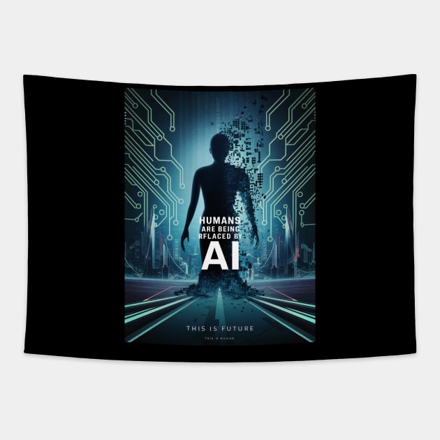 Humans vs AI Tapestry by UrbanBlend