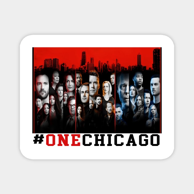 One Chicago Bleached Chicago Fire Magnet by Loweryo Judew