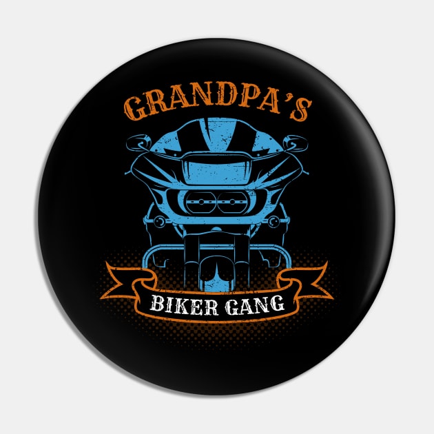 Grandpa's Biker Gang Father's Day Pin by DwiRetnoArt99