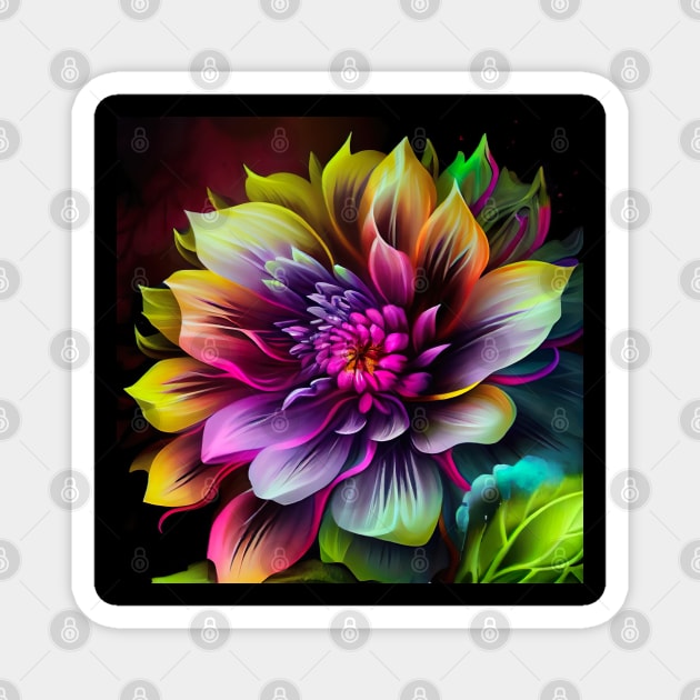 Floral Artwork Designs Magnet by Flowers Art by PhotoCreationXP