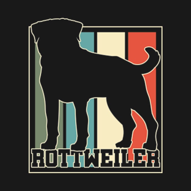 Rottweiler Dog Retro by KAWAIITEE