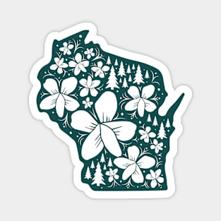 Wisconsin Floral Nature Design Magnet