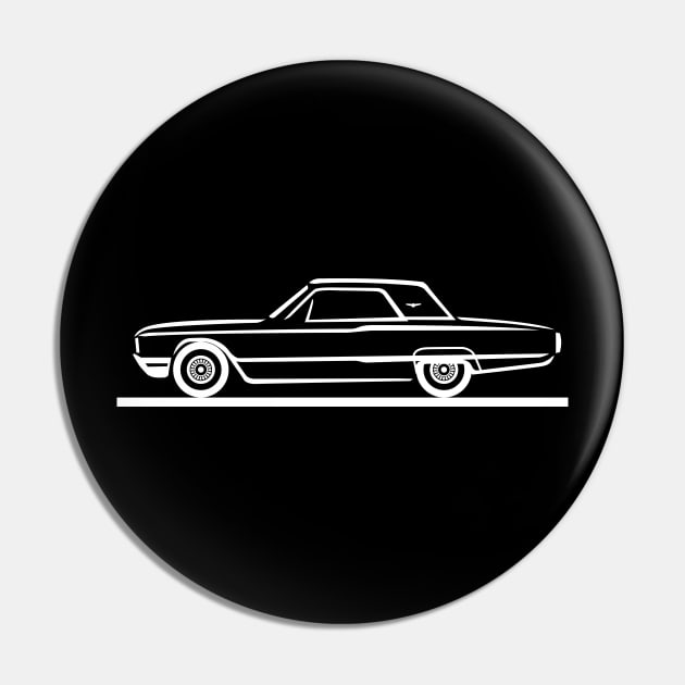 1964 Ford Thunderbird Hard Top White Pin by PauHanaDesign